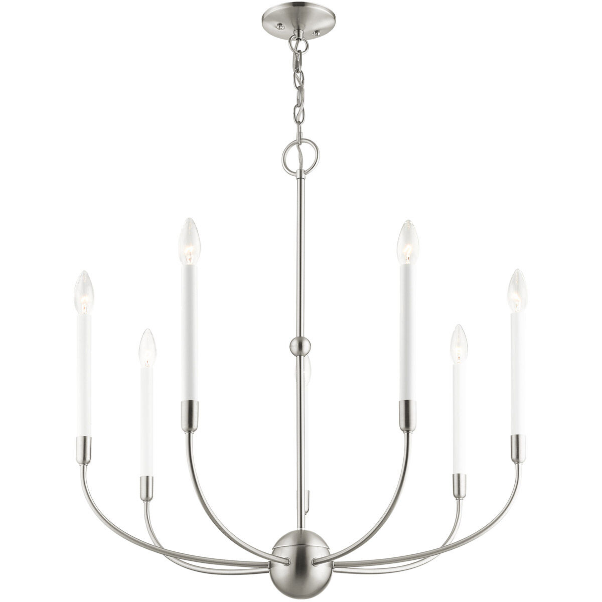 Clairmont 7 Light 28 inch Brushed Nickel Chandelier Ceiling Light