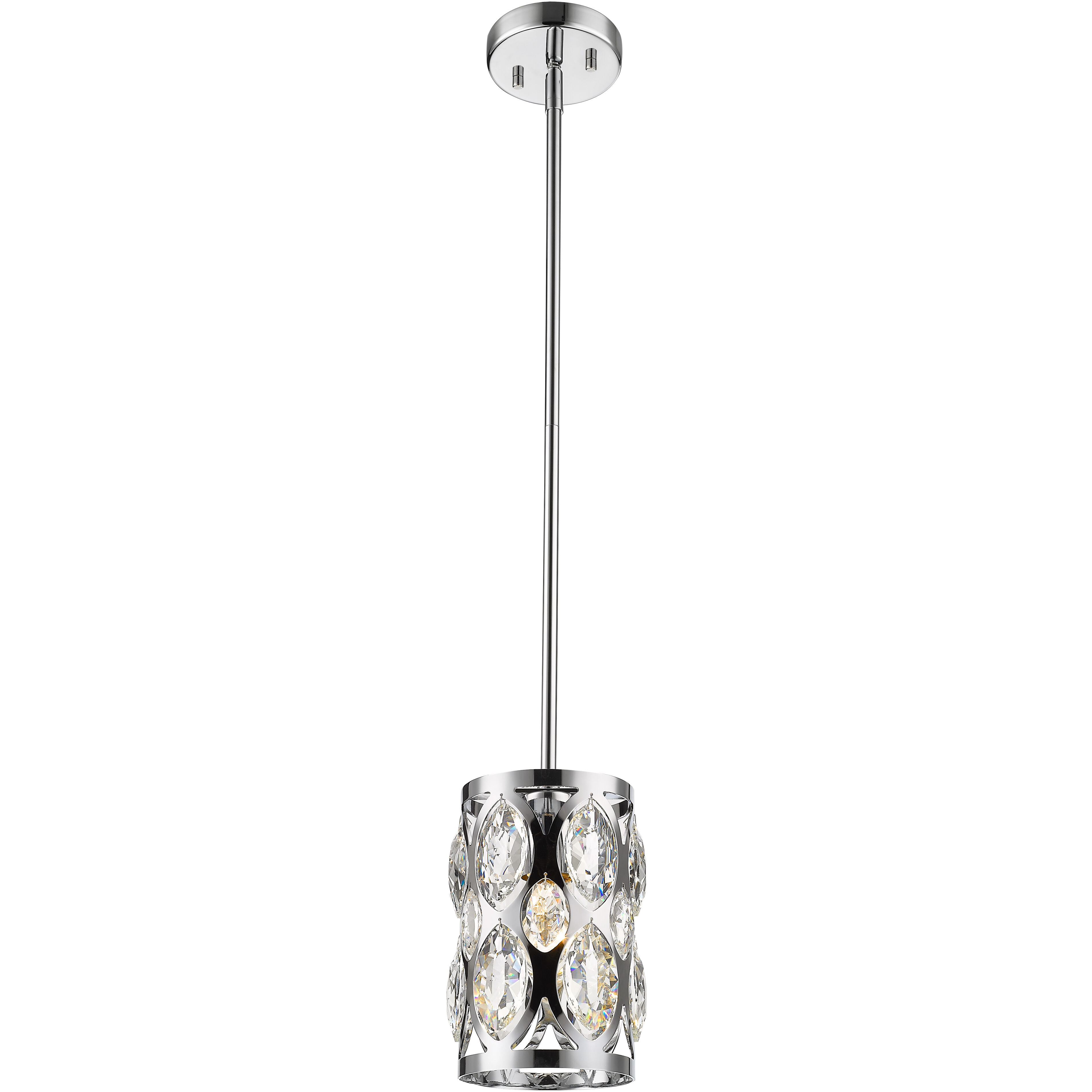 Dealey 1 Light 6.5 inch Chrome Pendant Ceiling Light