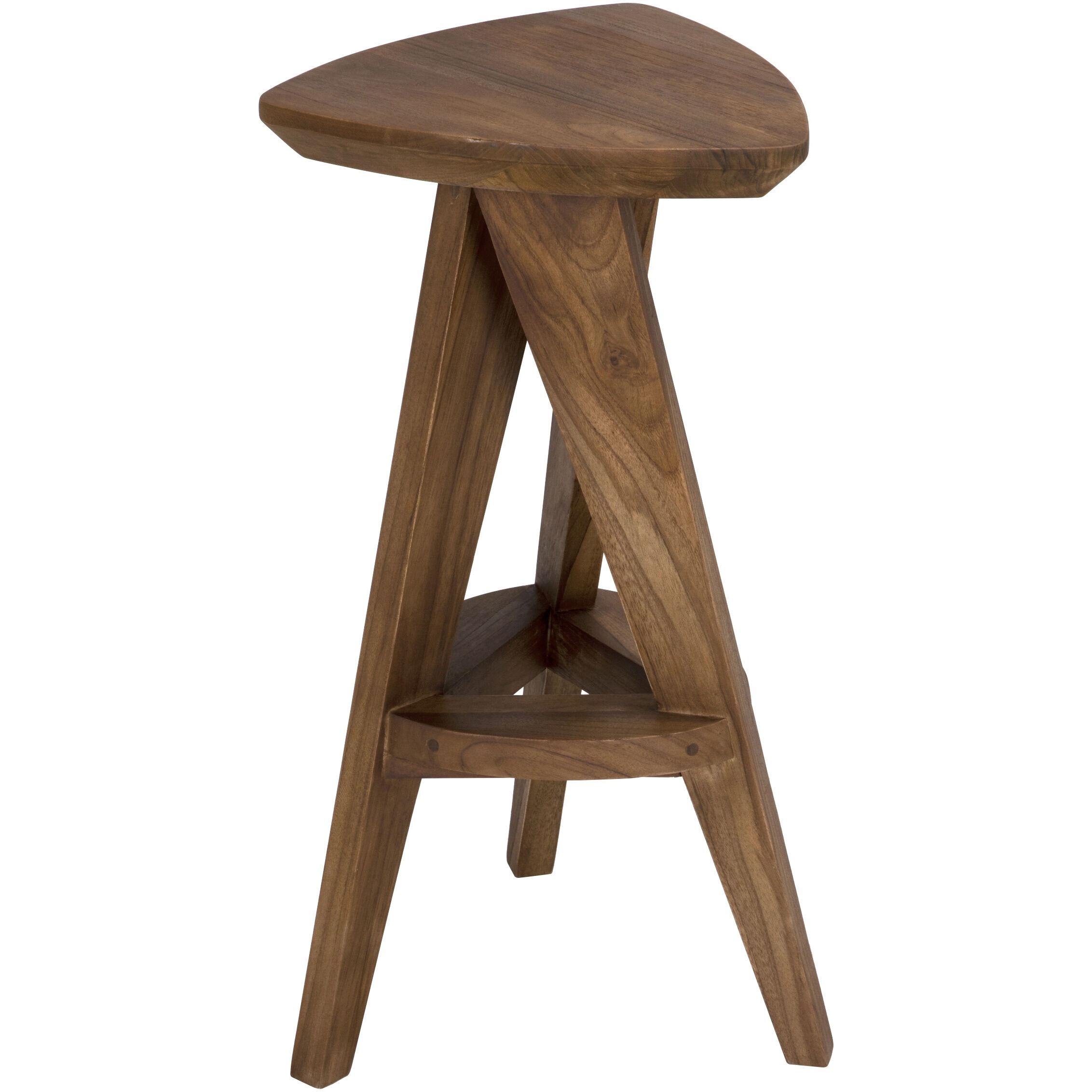 Twist 26.5 inch Teak Counter Stool