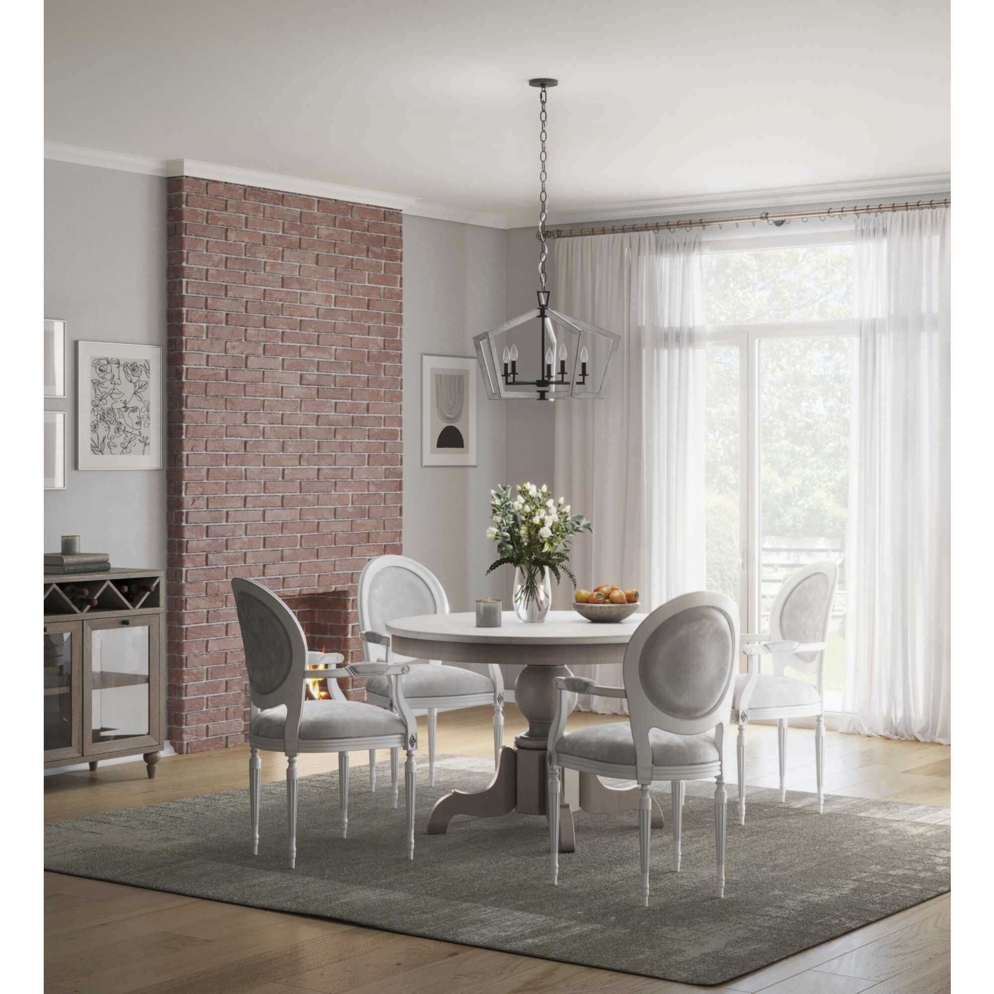 Galloway 5 Light 28 inch Matte Black Pendant Ceiling Light