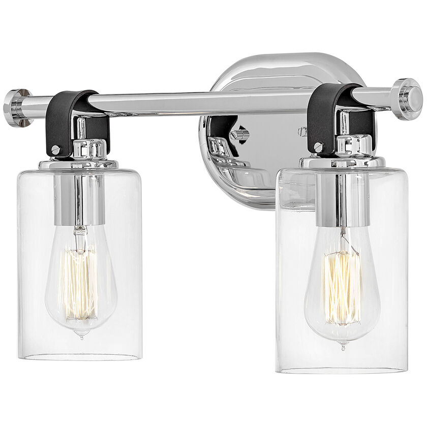 Halstead 2 Light 16 inch Chrome Vanity Light Wall Light