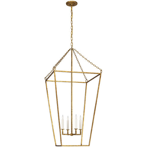 Marie Flanigan Malloy LED 23.75 inch Gilded Iron Open Frame Forged Lantern Ceiling Light