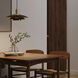 Rancho Mirage LED 15 inch Matte Black and Weathered Brass Pendant Ceiling Light, Large