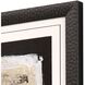 Abstract Collection Modern Rubbed Matte Espresso Wood With Honeycomb Embossing Framed Art