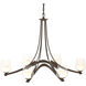 Ribbon 6 Light 38.5 inch Bronze Chandelier Ceiling Light, Oval