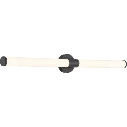 Retreat 1 Light 36 inch Matte Black Bath Vanity Wall Light, Large