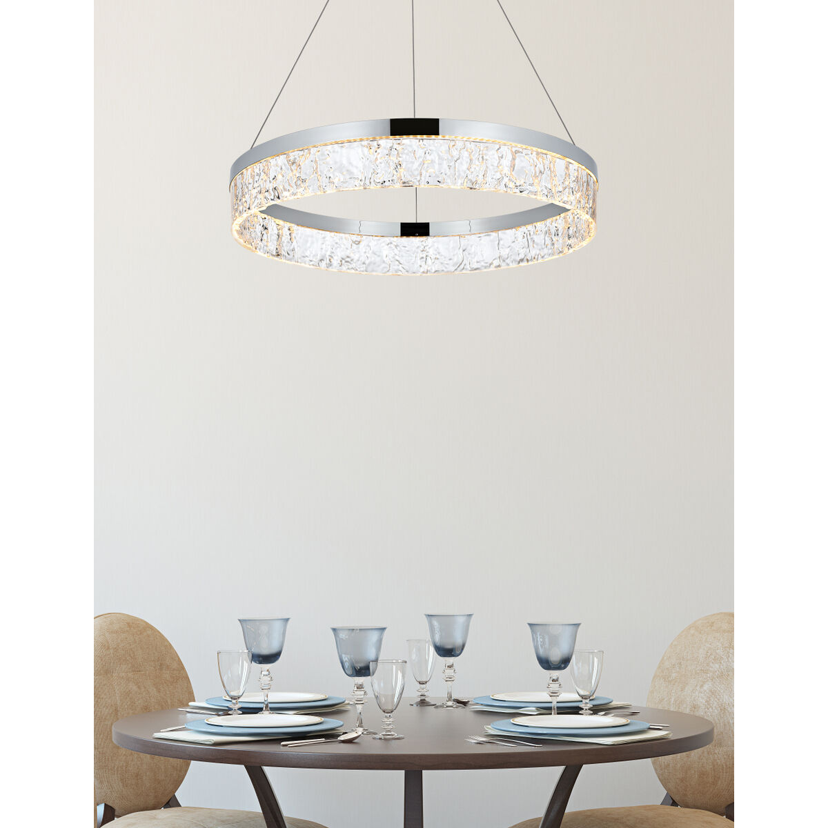Linden 1 Light 22 inch Chrome Chandelier Ceiling Light