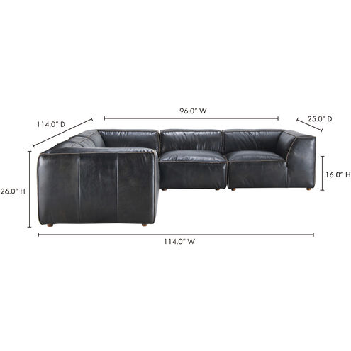 Luxe Black Classic L Modular Sectional