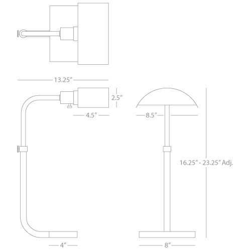 Koleman 16.25 inch 60.00 watt Deep Patina Bronze Table Lamp Portable Light