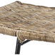 Wing 24 inch Natural Rattan & Black Steel Counter Stool