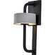 Overtop LED 15 inch Matte Black Outdoor Wall Sconce