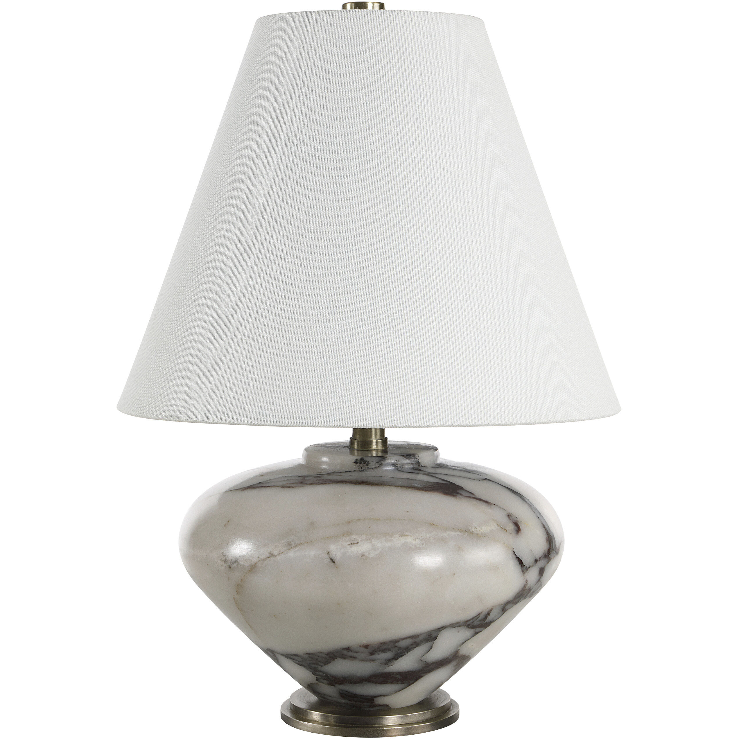 Monumento 15.75 inch Grey Bolgi Marble Table Lamp Portable Light