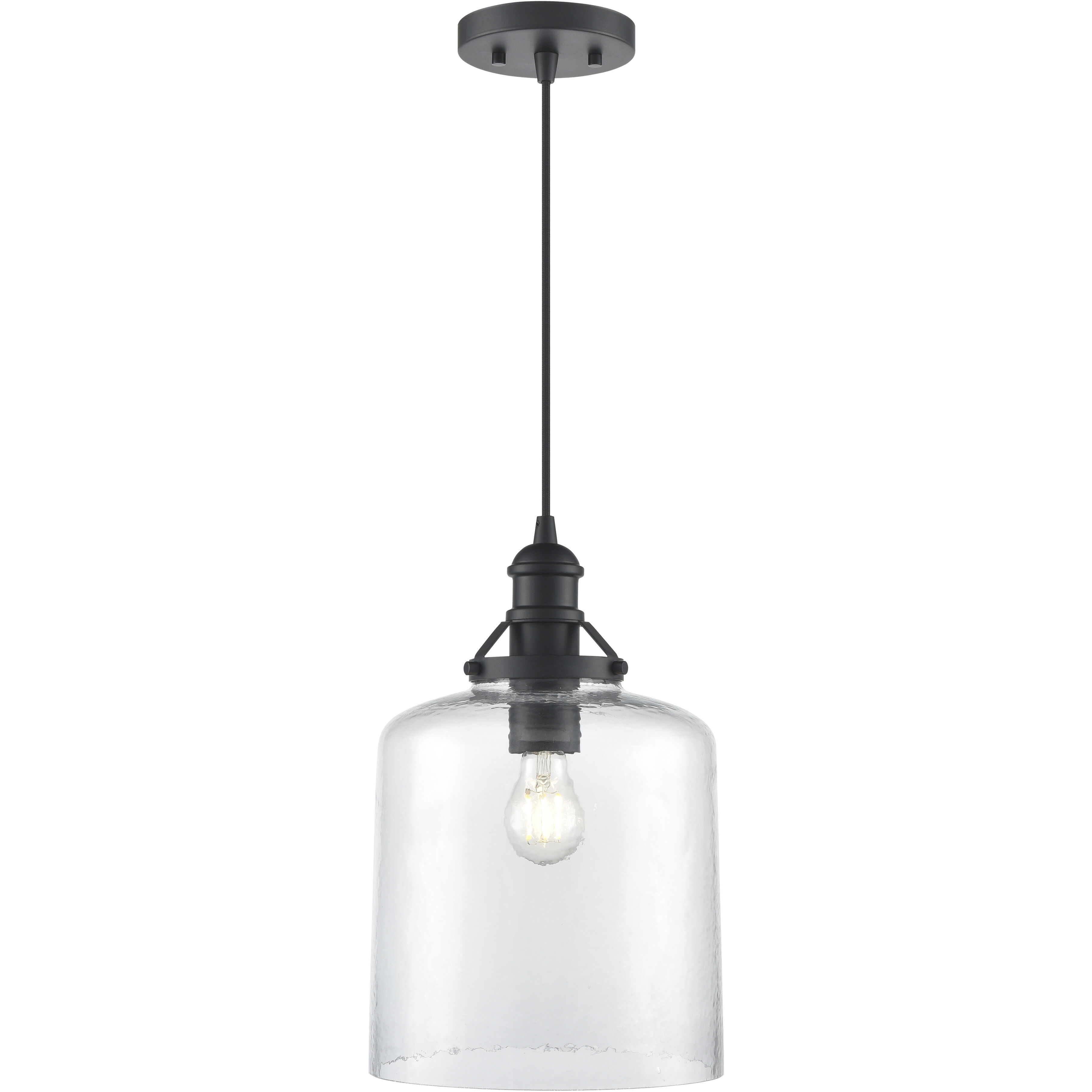 Khrisa 1 Light 10 inch Matte Black Pendant Ceiling Light