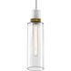 Zigrina 1 Light 5.88 inch Matte White with Aged Brass Pendant Ceiling Light