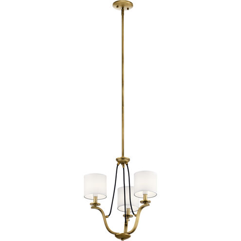 Thisbe 3 Light 18 inch Natural Brass Mini Chandelier Ceiling Light