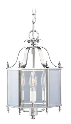 Livingston 3 Light 10 inch Brushed Nickel Convertible Mini Pendant/Ceiling Mount Ceiling Light