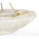 AERIN Claude LED 37.75 inch Hand-Rubbed Antique Brass Chandelier Ceiling Light in Clear Graniglia Glass