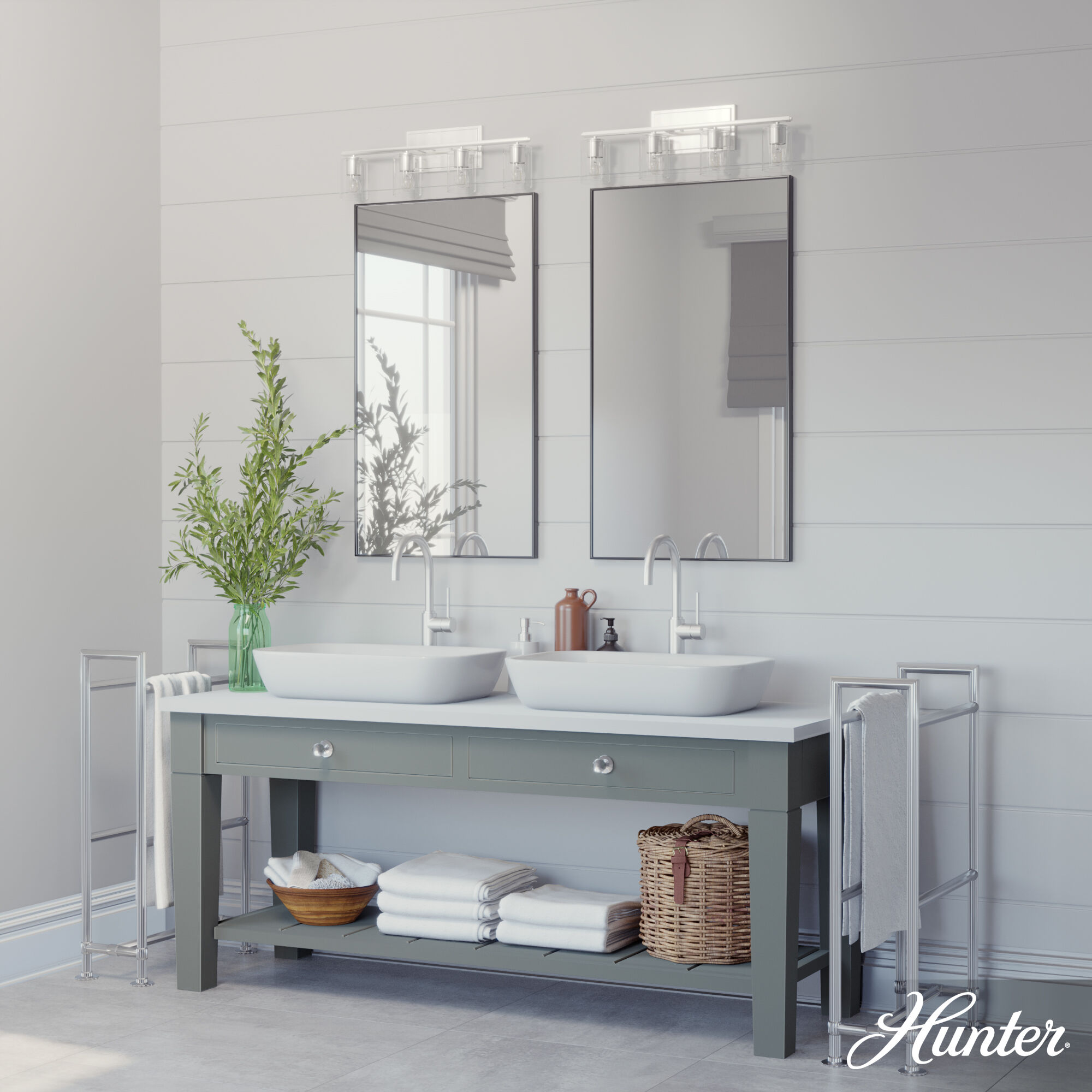 Kerrison 4 Light 30 inch Brushed Nickel Vanity Light Wall Light