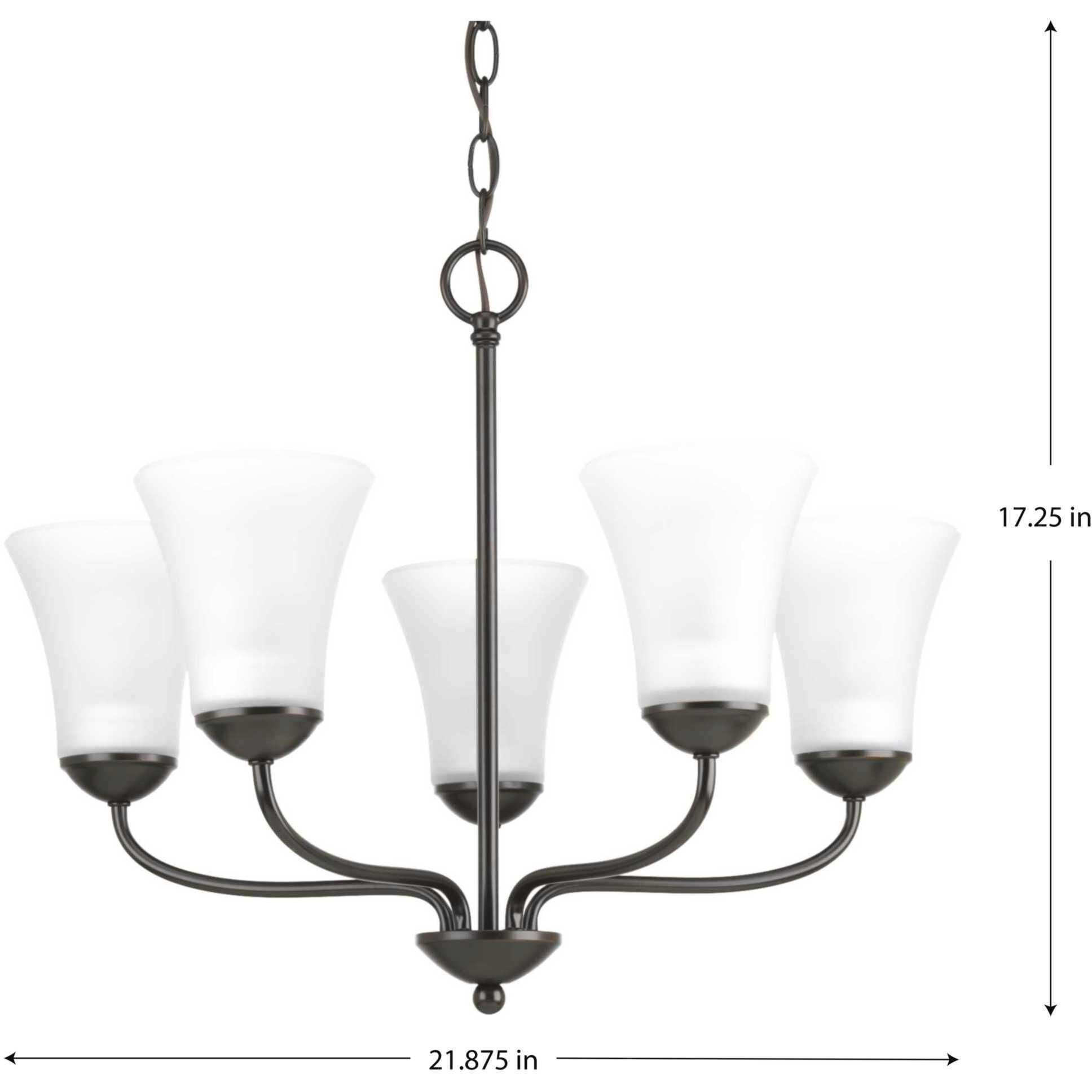 Classic 5 Light 21.88 inch Antique Bronze Chandelier Ceiling Light