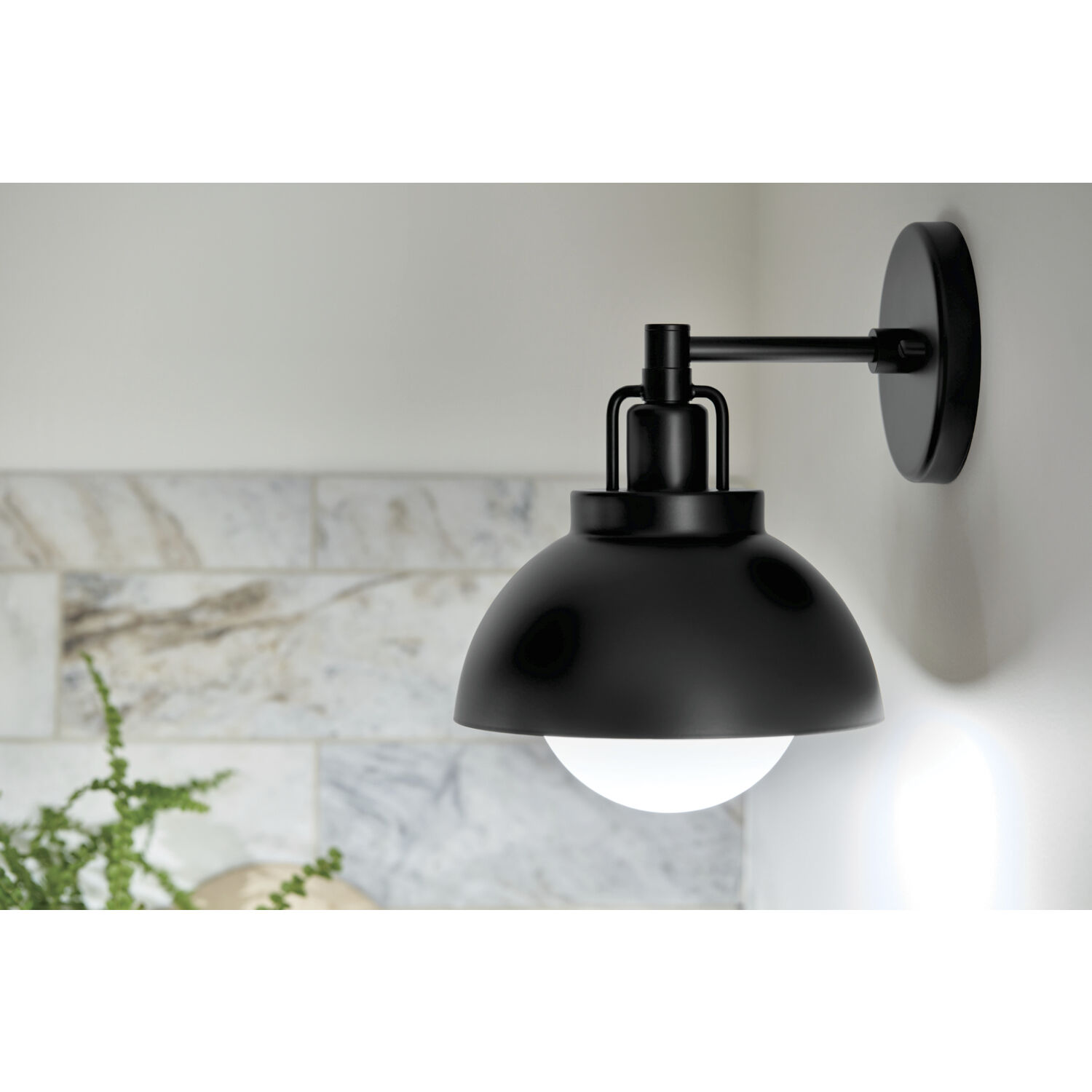 Niva LED 8 inch Black Semi Flush Mount Ceiling Light