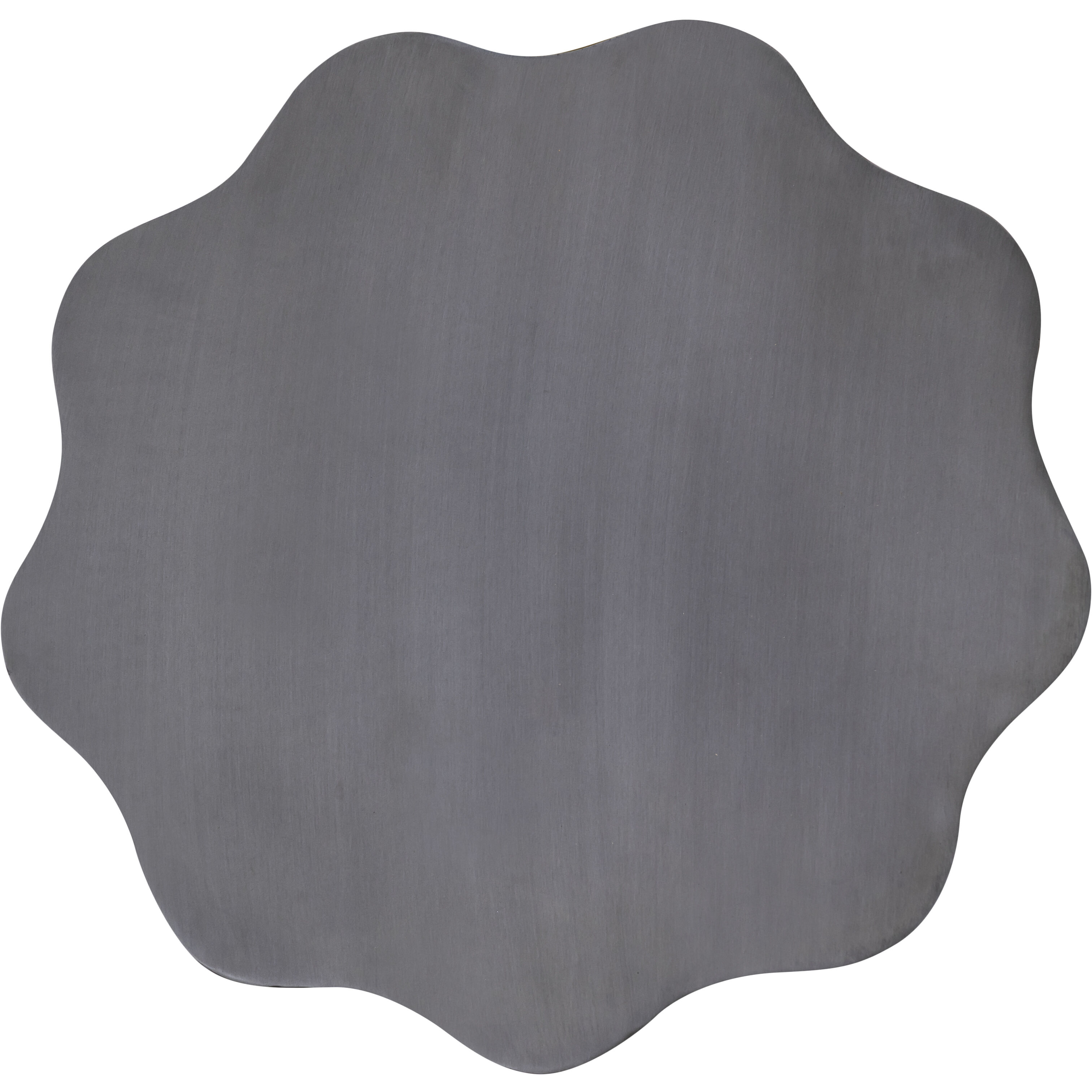 Agata 19.75 X 19.75 inch Antique Zinc with Brushed Brass Accent Table