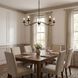 Traditional 5 Light 42 inch Matte Black Chandelier Ceiling Light