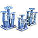 Wild Blue Mushrooms 5 X 2.75 inch Sculptures, Set of 3