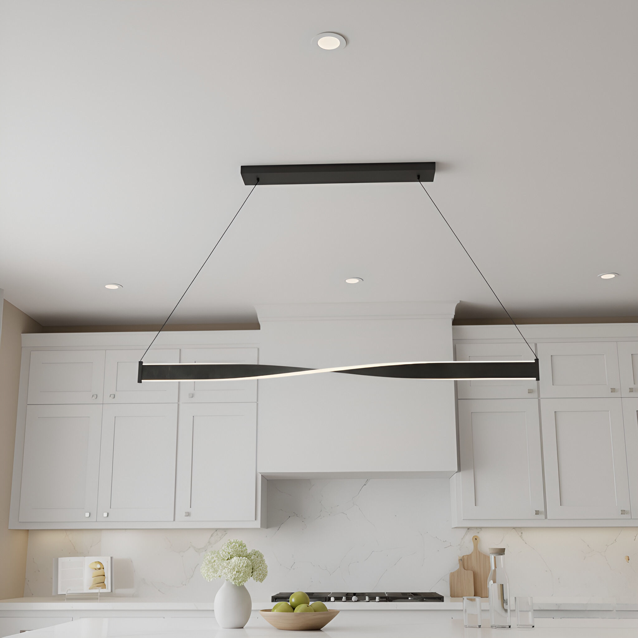 Porter LED 50 inch Old Black Finish Island Light Ceiling Light