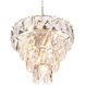 Amazone 14 Light 23.62 inch Nickel and Crystal Glass Chandelier Ceiling Light, Small