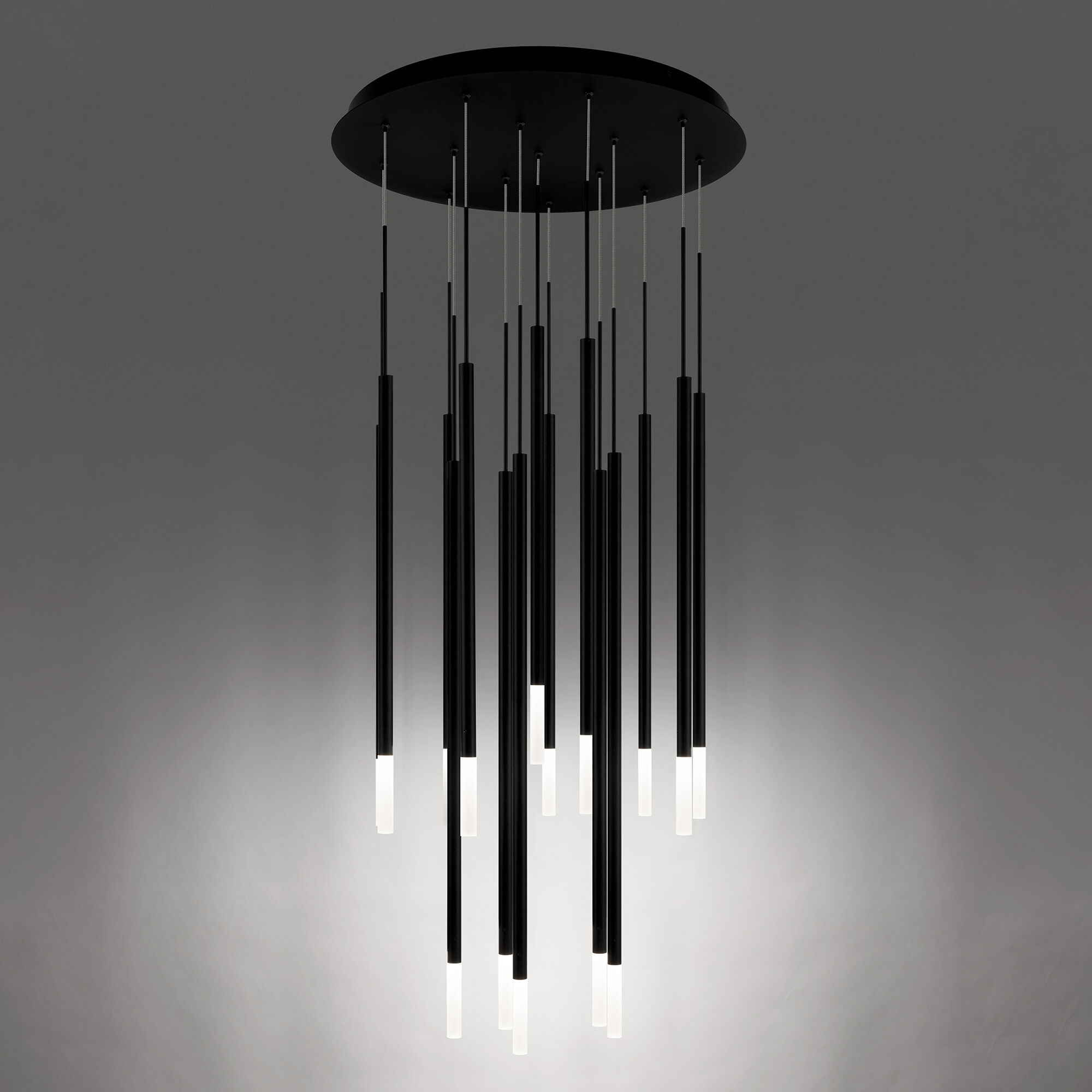 Viggo LED 23 inch Black Multi-Light Pendant Ceiling Light, dweLED