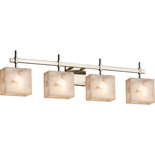 Alabaster Rocks LED 32.5 inch Brushed Nickel Vanity Light Wall Light in 2800 Lm LED, Rectangle