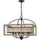 Palencia 6 Light 24 inch Distressed Oak Chandelier Ceiling Light