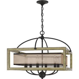 Palencia 6 Light 24 inch Distressed Oak Chandelier Ceiling Light