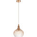 Renity 1 Light 11.38 inch Aged Gold Brass Pendant Ceiling Light