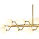 Keir 22 Light 43.31 inch Brass Linear Chandelier Ceiling Light