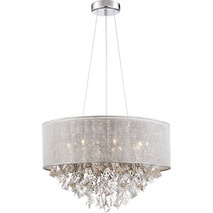 Pax 7 Light 21 inch Chrome with Crystal Chandelier Ceiling Light