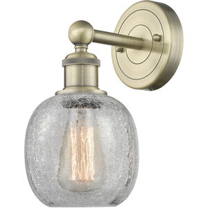 Belfast 1 Light 6 inch Antique Brass and Clear Crackle Sconce Wall Light