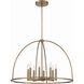 Abbott 8 Light 32 inch Vibrant Gold Chandelier Ceiling Light