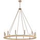 Cabana 12 Light 52 inch Lacquered Gold Chandelier Ceiling Light