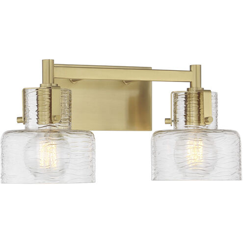 Dover 2 Light 17 inch Warm Brass Bathroom Vanity Light Wall Light