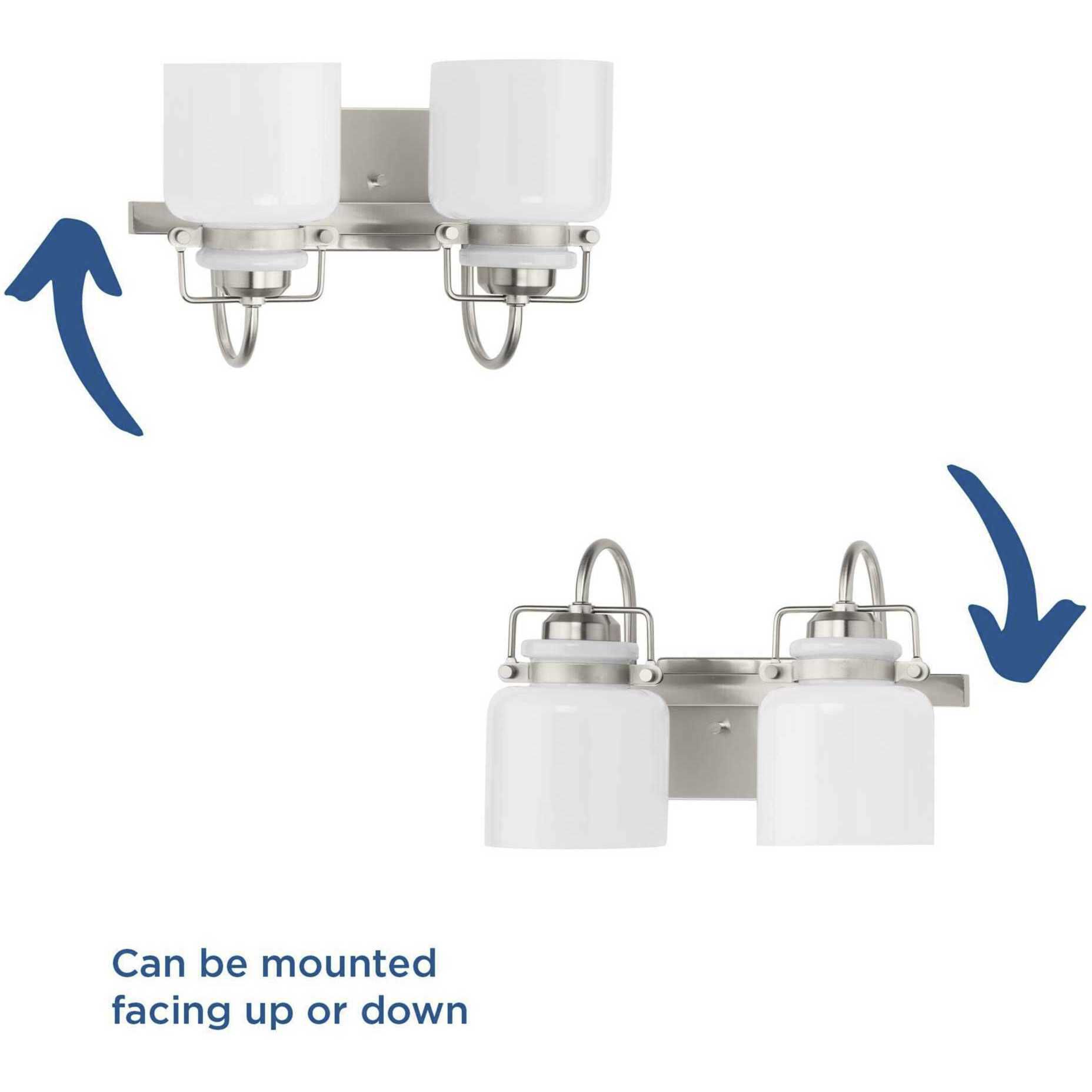 Fessler 2 Light 13 inch Brushed Nickel Bath Light Wall Light