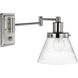 Hinton 12 inch 60.00 watt Brushed Nickel Swing Arm Wall Light