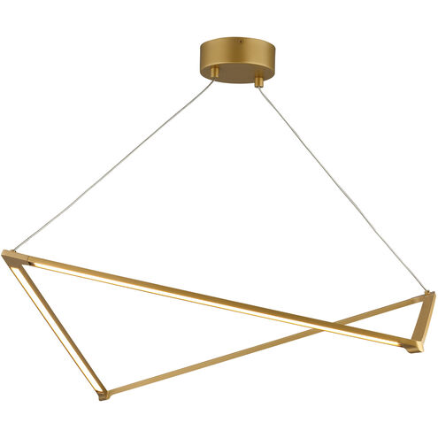 Balto LED 35.86 inch Satin Gold Linear Suspension Ceiling Light in LED 90 CRI 3000K 277V, Integrated LED