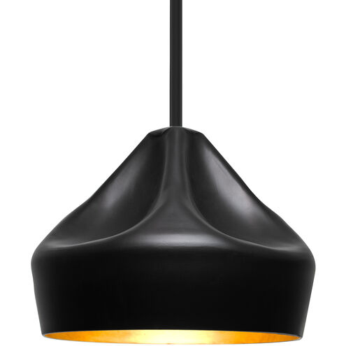 Lotus 1 Light Black Stem Pendant Ceiling Light