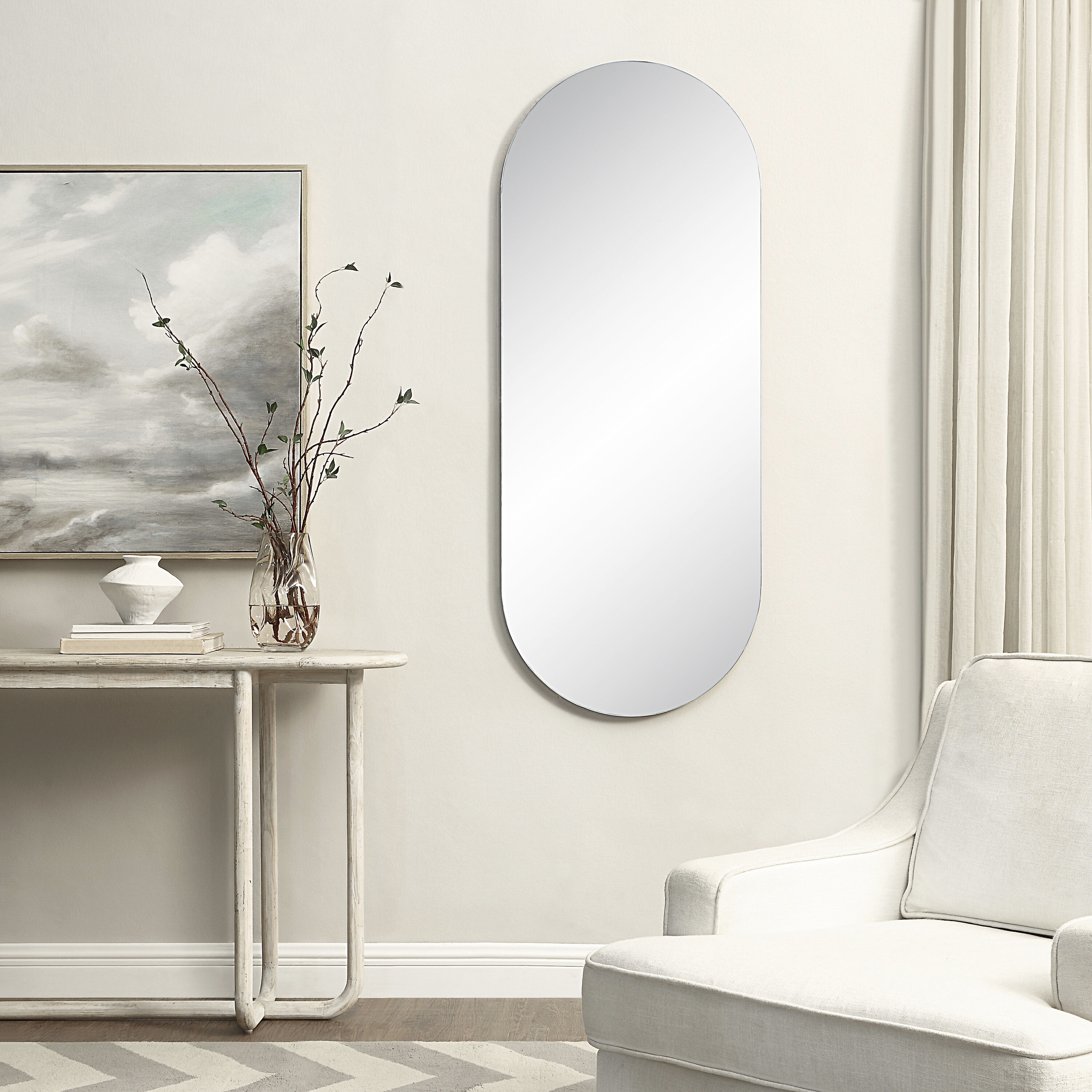 Kastelli 60 X 24 inch Grey Wall Mirror