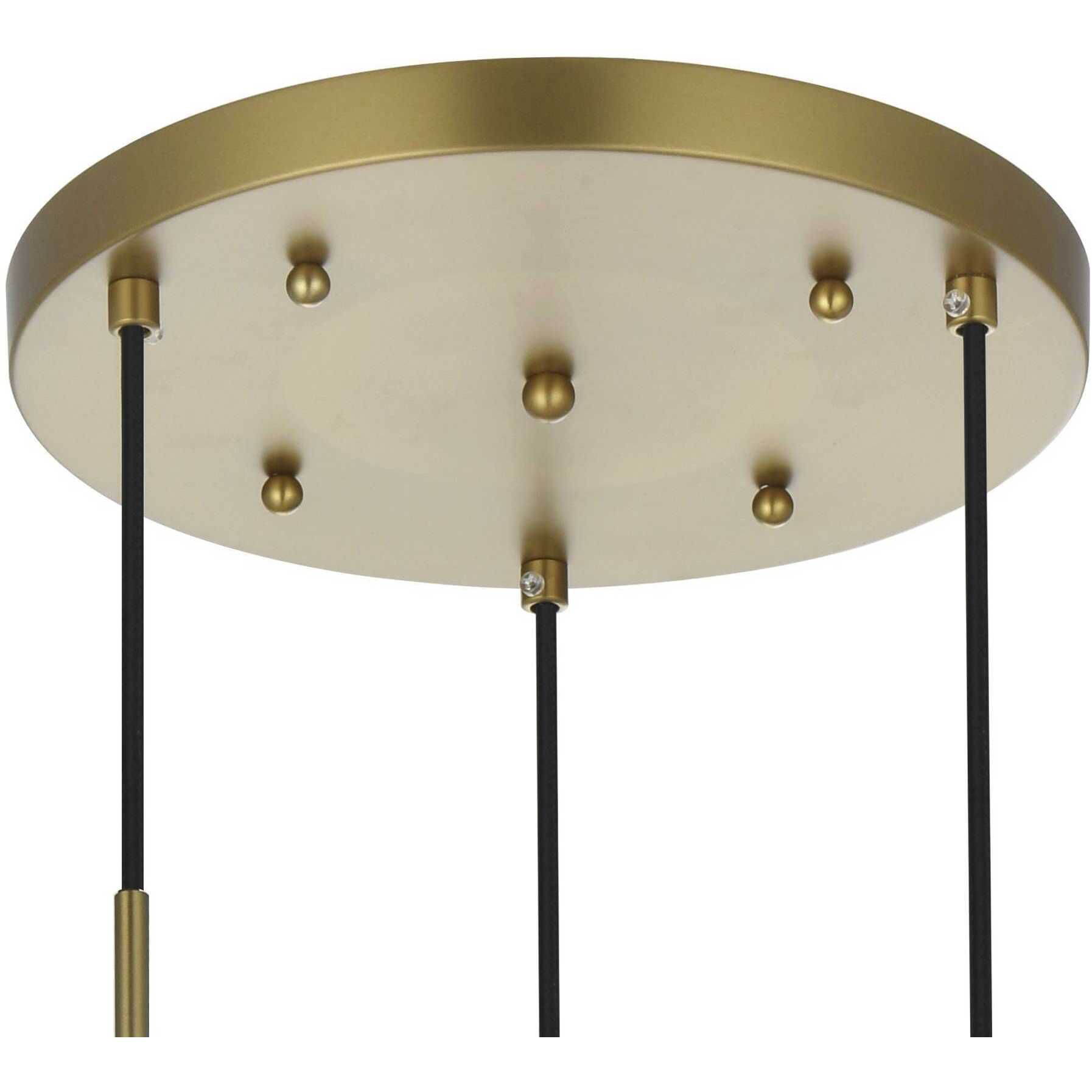 Eclipse 3 Light 18 inch Satin Gold Pendant Ceiling Light