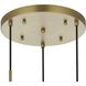 Eclipse 3 Light 18 inch Satin Gold Pendant Ceiling Light