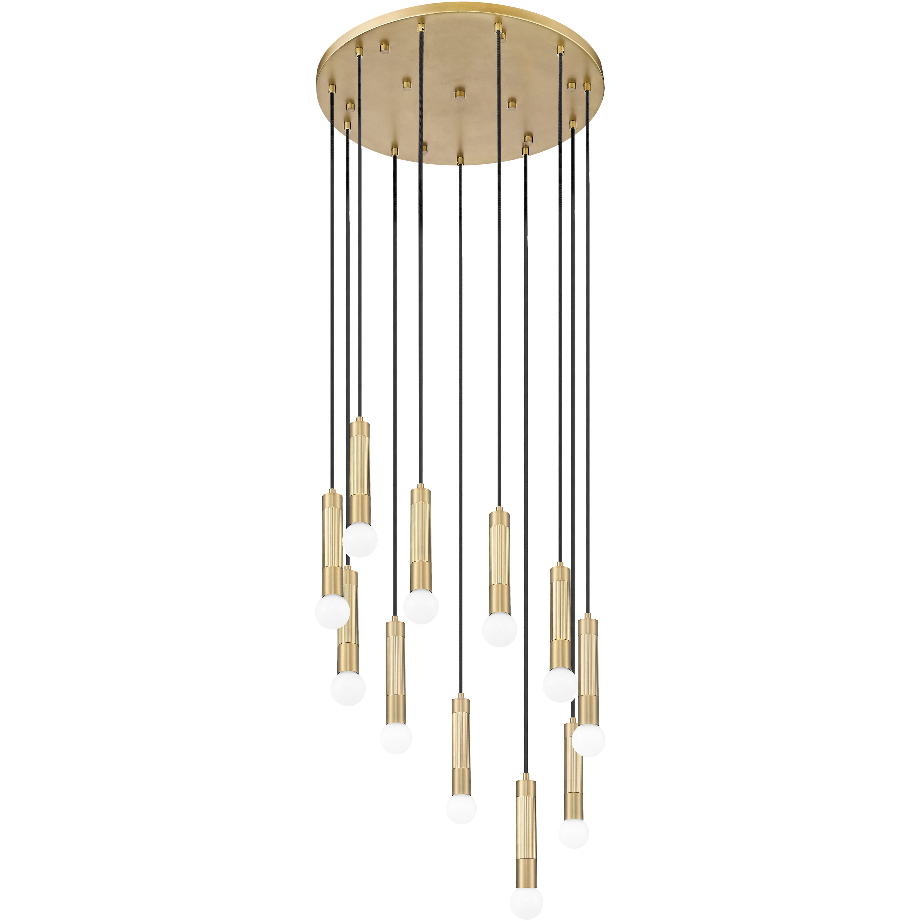 Stari 11 Light 24 inch Modern Gold Chandelier Ceiling Light
