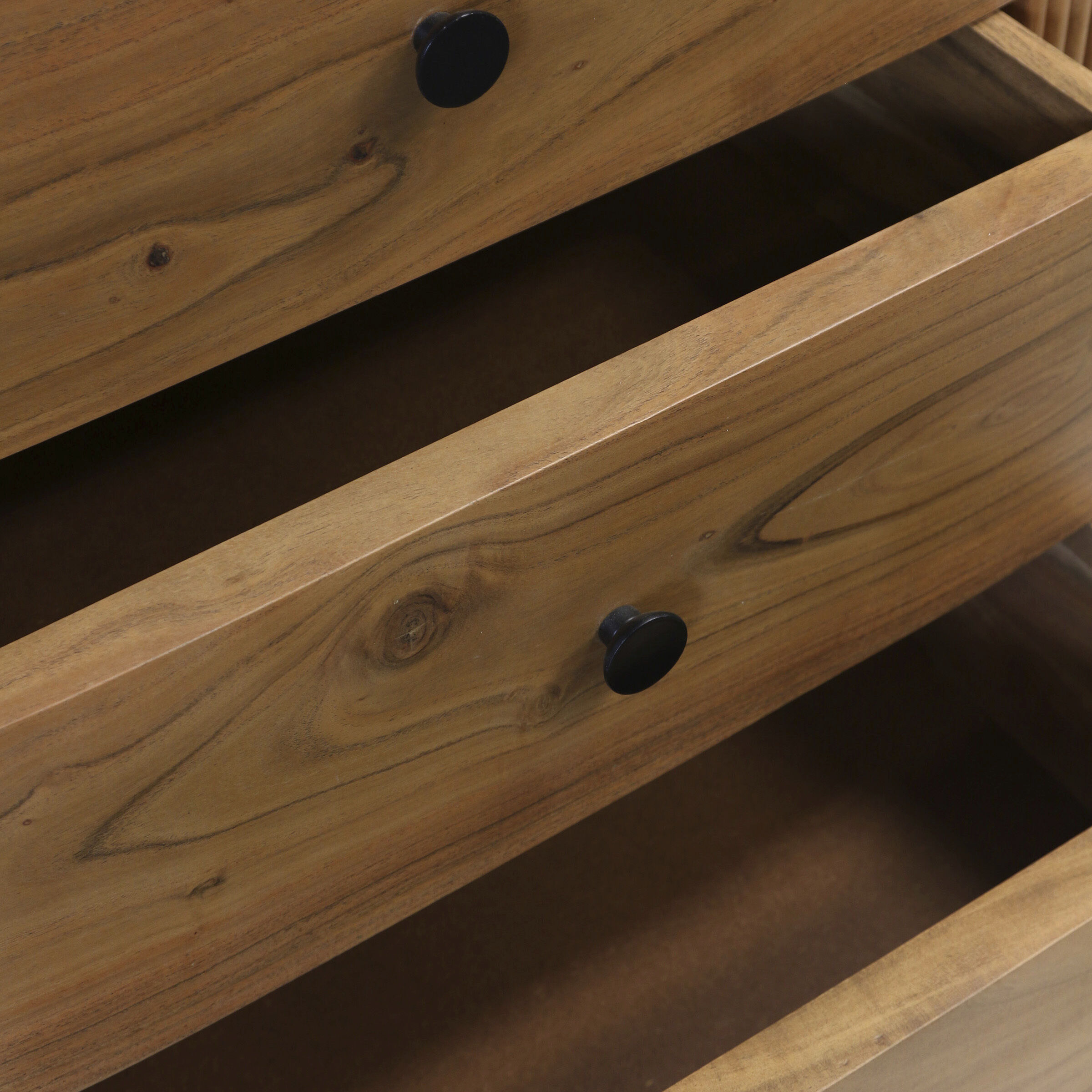 Capri 71 X 19 inch Light Walnut and Black Sideboard