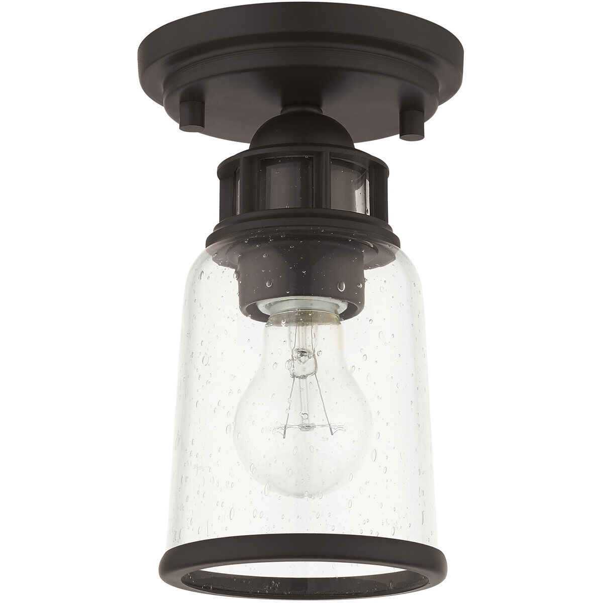 Lawrenceville 1 Light 5 inch Bronze Flush Mount Ceiling Light